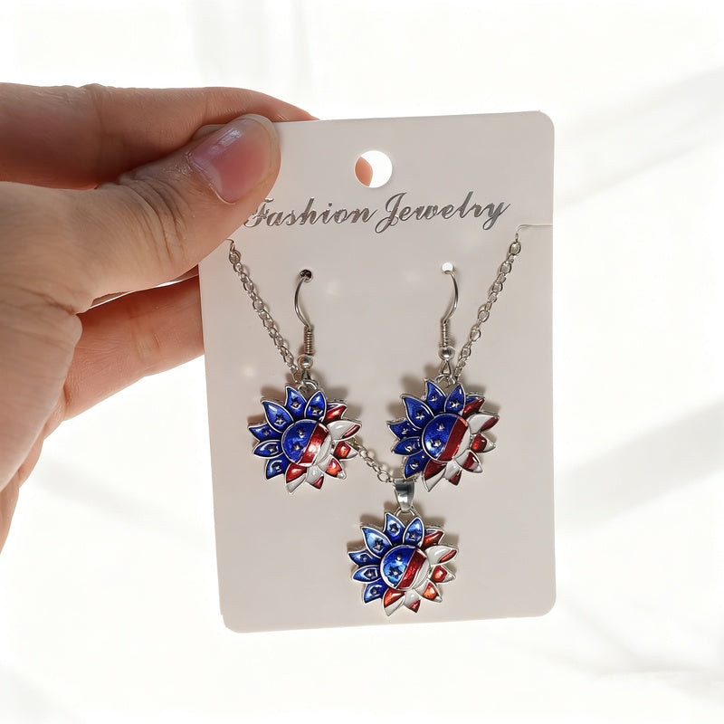 Necklace earring set, light luxury simple necklace, fashionable and elegant jewelry