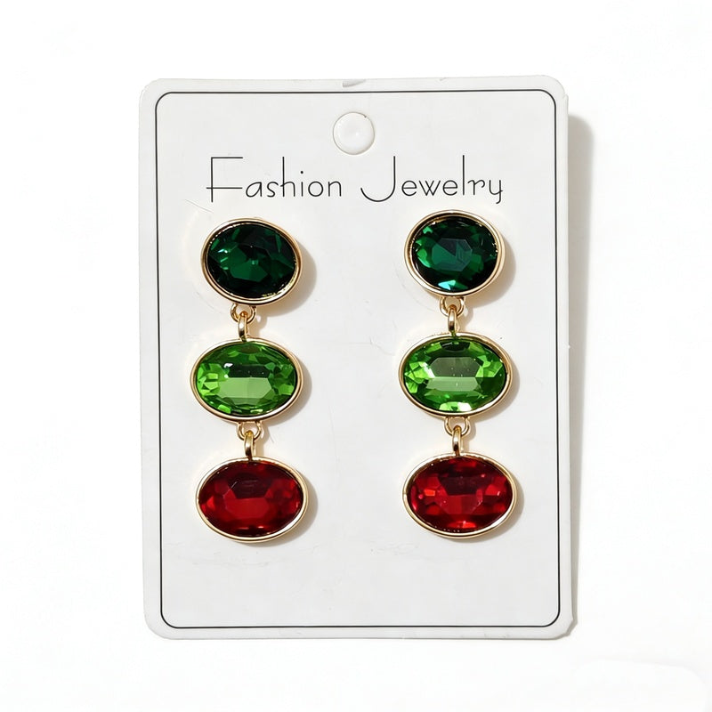 Long crystal glass earrings with a dazzling, unique, and sophisticated design