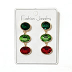 Long crystal glass earrings with a dazzling, unique, and sophisticated design