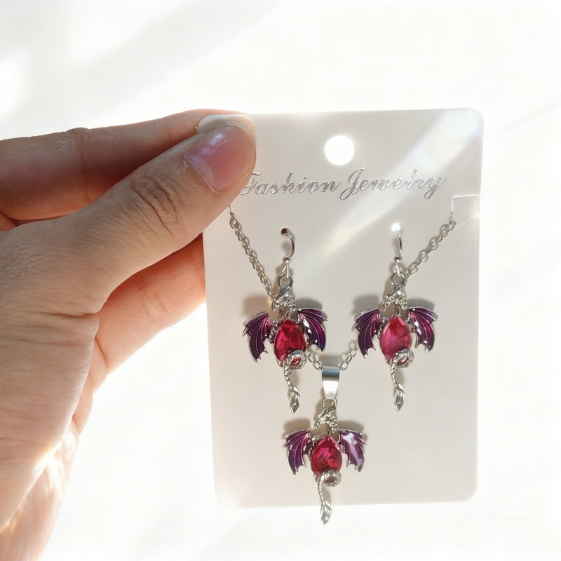 Necklace earring set, light luxury simple necklace, fashionable and elegant jewelry