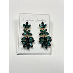 Diamond-studded leaf tassel women, light luxury style, high-end long earrings for evening parties