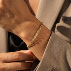 14K Solid Gold Forzentina Bracelet – Classic Cable Chain