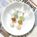 Resin luxury acrylic Maillard earrings, light luxury, niche style, sophisticated and high-end feel