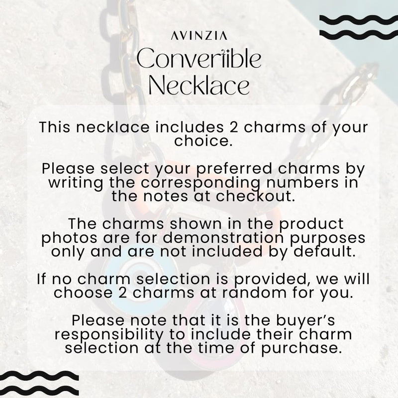 18" Custom Carabiner Charm Gemstone Beaded Necklace| Colorful Necklaces Pick Any 2 Charms| Jewelry Gift for Girls