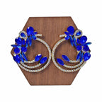 Diamond-encrusted geometric earrings, trendy and versatile, light luxury style earrings