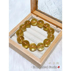 Premium 7A Golden Citrine Bracelet 17-18mm| High-Grade Large Bead Wealth Crystal| Solar Plexus Healing Stone Gift for Her