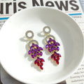 Full zirconia-studded leaf tassel pendant women, suitable for prom and evening parties, high-end fashion earrings
