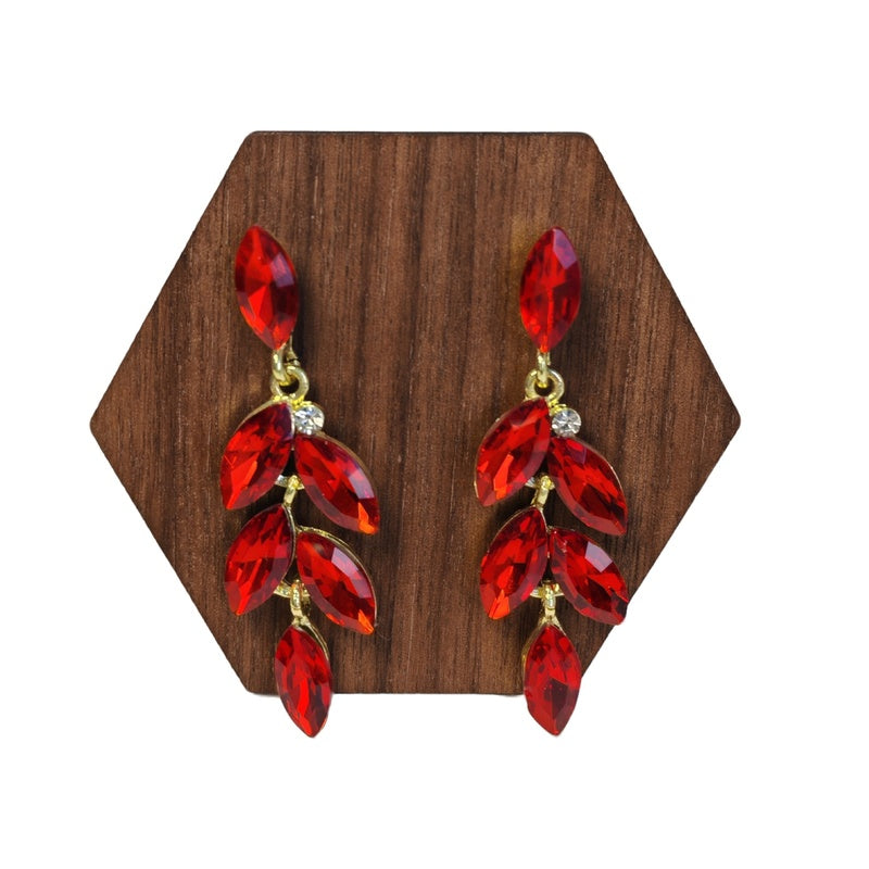 Fashionable alloy women's luxury crystal earrings, wedding dress accessories, long bridal earrings with a high-end feel