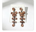 String-style water drop high-end earrings, fashionable and versatile accessories for dates