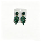 Fashionable colorful feather earrings and pendants, light luxury niche high-end earrings, best-selling item