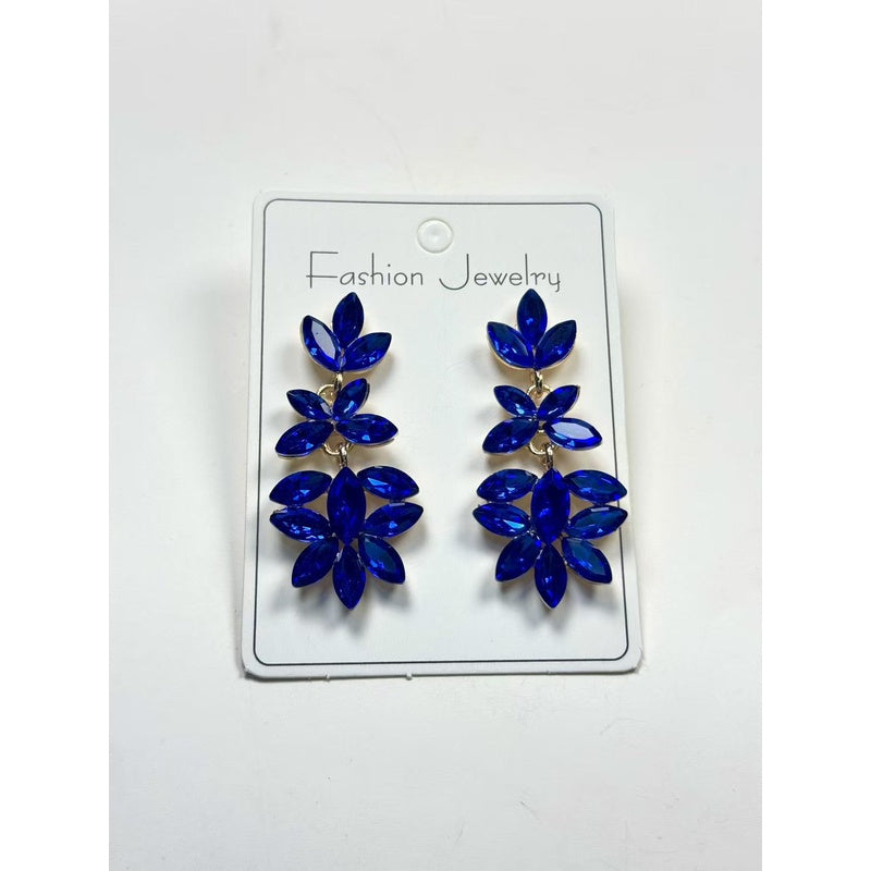 Diamond-studded leaf tassel women, light luxury style, high-end long earrings for evening parties