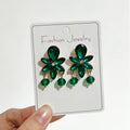 Diamond-embellished geometric tassel earrings, fashionable teardrop-shaped high-end commuter earrings