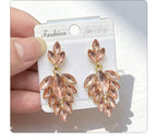 Leaf are light luxury versatile, colorful earrings with a simple and elegant style