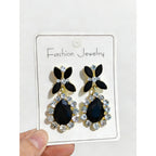Colorful high-end luxury rhinestone earrings, runway accessories, water drop diamond earrings