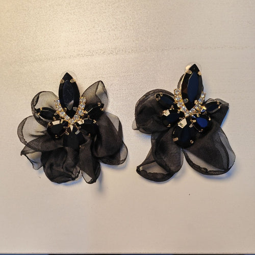 Alloy Fabric Floral Earrings Bohemian Style Ear Accessories