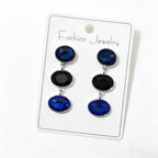 Long crystal glass earrings with a dazzling, unique, and sophisticated design