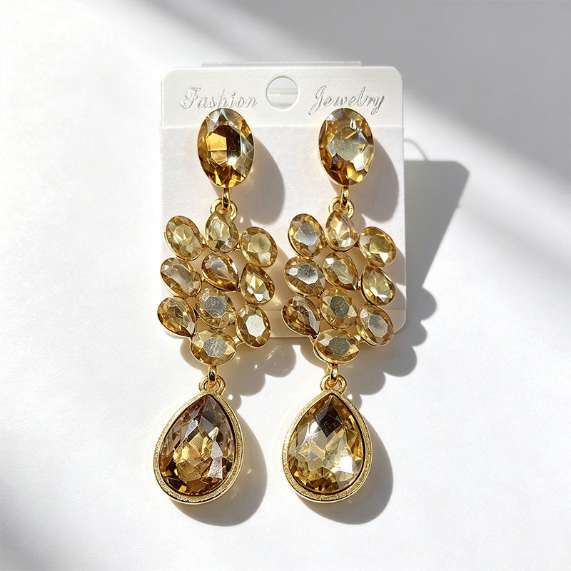 Water Tassel for Women, Elegant Multi-layered Flower Studs, Trendy Versatile Long Drop Earrings