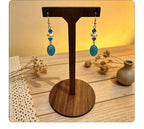 Light luxury niche black diamond pearl oval drop earrings with a French high-end feel and versatile style
