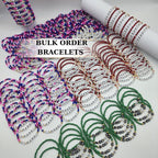 Personalized Beaded Bracelets Bulk Order, Custom Word Team Party Favors