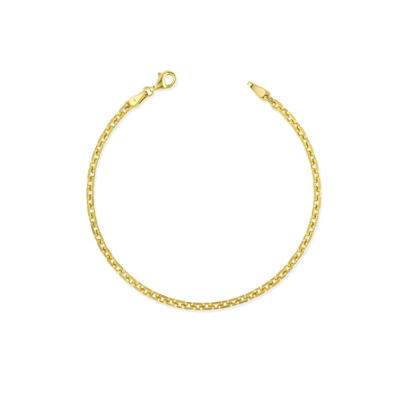 14K Solid Gold Forzentina Bracelet – Classic Cable Chain