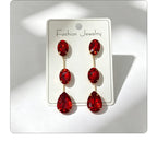Gradient color stone long earrings, light luxury and elegant, versatile for dating